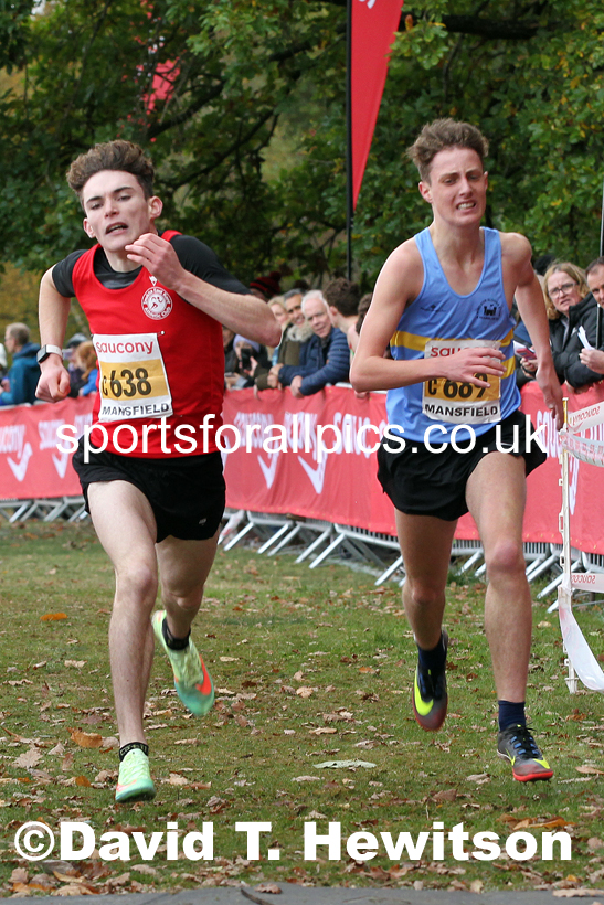 Mens under-17s 2021 National Cross Country Relays, Berry Hill Park, Mansfield. Photo: David T. Hewitson/Sports for All Pics